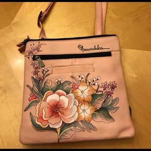 Anuschka Artwork:Vintage Gardens leather crossbody